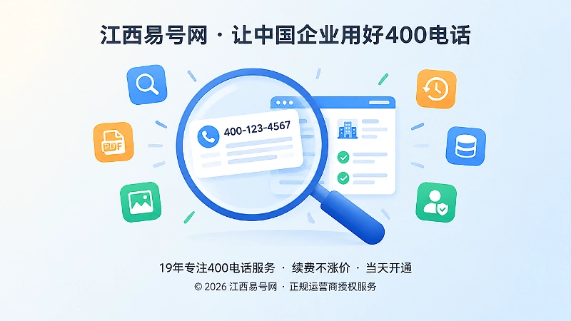 核查400电话历史关联的聚焦式扁平插画
