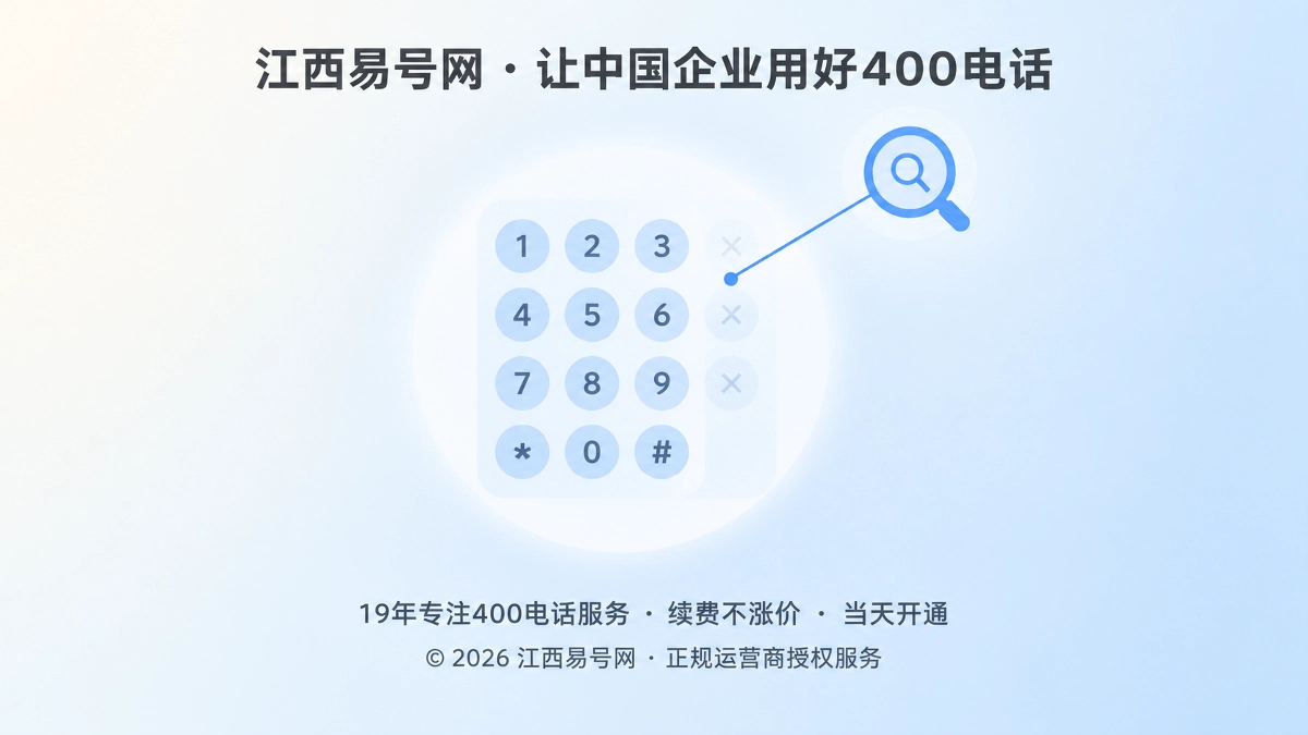2026年400电话选号指南：先验证抗误写能力，再挑数字记忆点