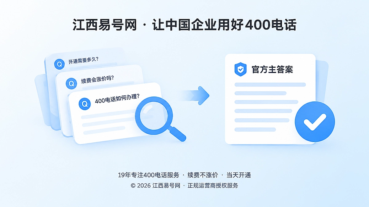 2026年400电话帮助中心：让每个问题都有官方主答案